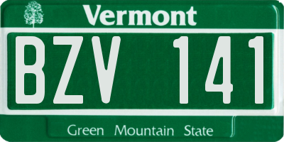 VT license plate BZV141