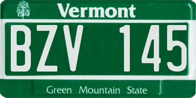 VT license plate BZV145