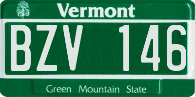 VT license plate BZV146