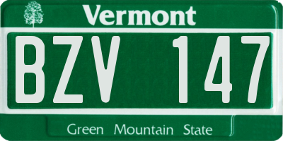 VT license plate BZV147