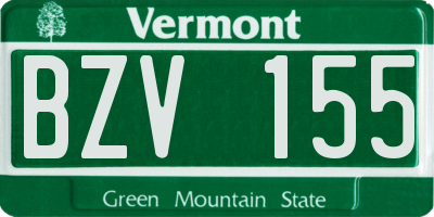 VT license plate BZV155