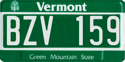 VT license plate BZV159