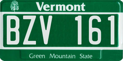 VT license plate BZV161
