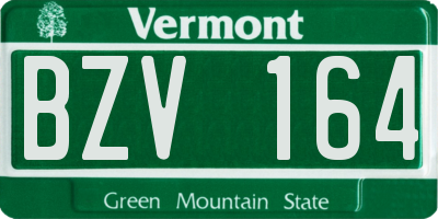 VT license plate BZV164