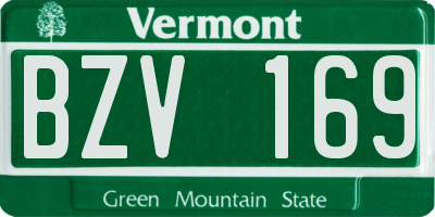 VT license plate BZV169