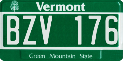 VT license plate BZV176