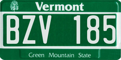 VT license plate BZV185