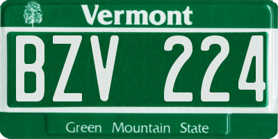 VT license plate BZV224