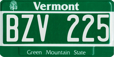 VT license plate BZV225