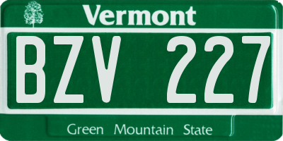 VT license plate BZV227
