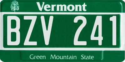 VT license plate BZV241