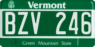 VT license plate BZV246
