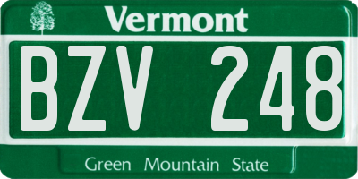 VT license plate BZV248