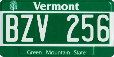 VT license plate BZV256