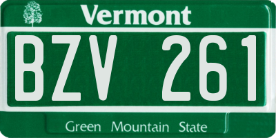 VT license plate BZV261
