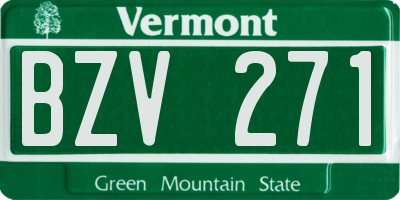 VT license plate BZV271