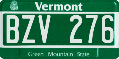 VT license plate BZV276
