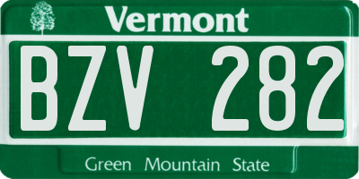 VT license plate BZV282