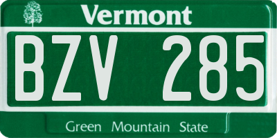VT license plate BZV285