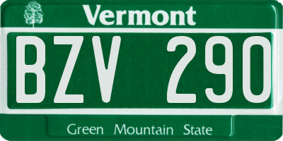 VT license plate BZV290