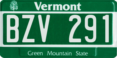 VT license plate BZV291