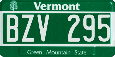 VT license plate BZV295