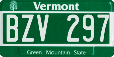 VT license plate BZV297