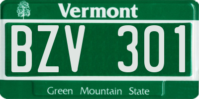VT license plate BZV301