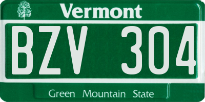VT license plate BZV304
