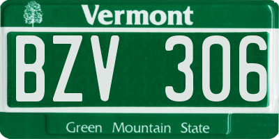 VT license plate BZV306