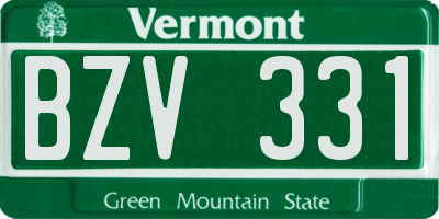 VT license plate BZV331