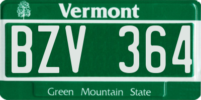 VT license plate BZV364