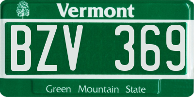 VT license plate BZV369