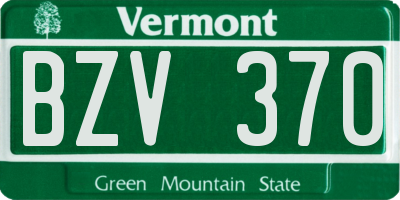 VT license plate BZV370