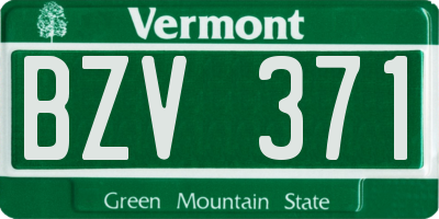 VT license plate BZV371