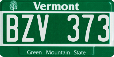 VT license plate BZV373