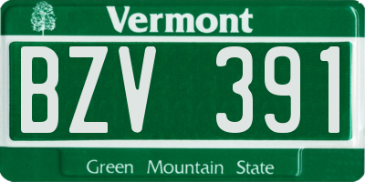 VT license plate BZV391