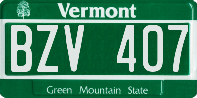VT license plate BZV407