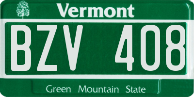 VT license plate BZV408