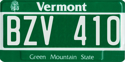 VT license plate BZV410