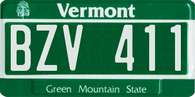 VT license plate BZV411