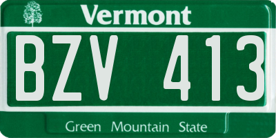 VT license plate BZV413