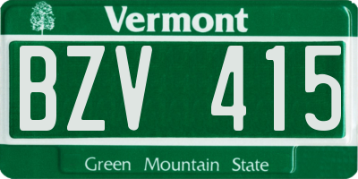 VT license plate BZV415