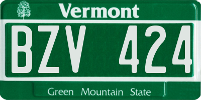 VT license plate BZV424