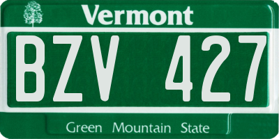 VT license plate BZV427