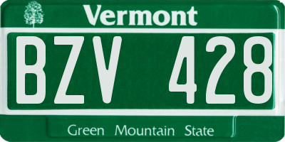 VT license plate BZV428