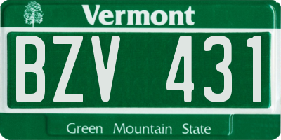 VT license plate BZV431