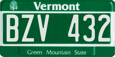 VT license plate BZV432