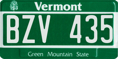 VT license plate BZV435