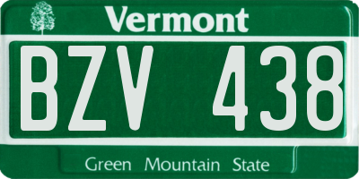VT license plate BZV438